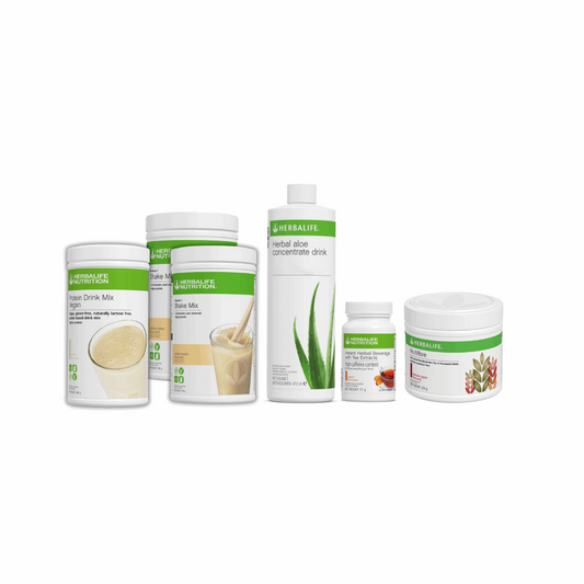 2 x Herbalife F1 Shake , Aloe concentrate, Instant herbal beverage, Protein Drink Mix and Multifibre supplement. Two Herbalife Shakes, Aloe, Tea, PDM and multifibre combo